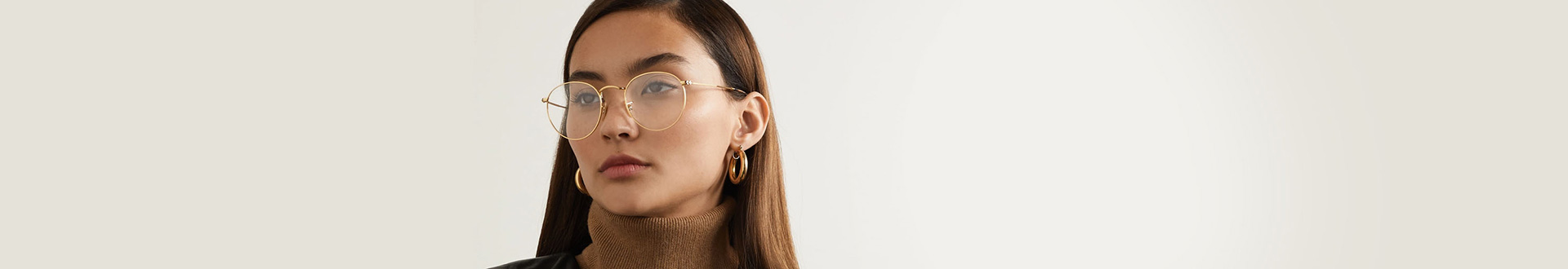 Eyeglasses: Gold Frame