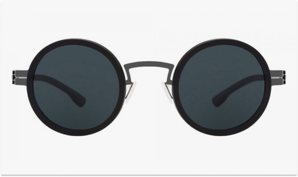 Ic! Berlin Bent Gun-Metal-Black-Rough