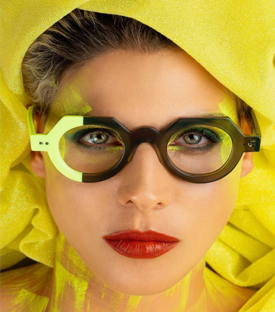 Sabine Be Be Zoulou Shiny Translucent Khaki-Shiny Neon Yellow