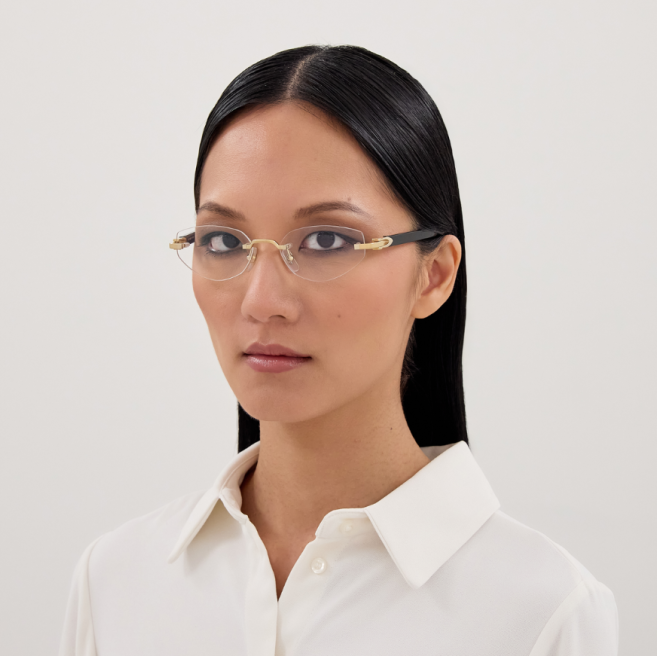 Woman is CT0609O eyeglasses