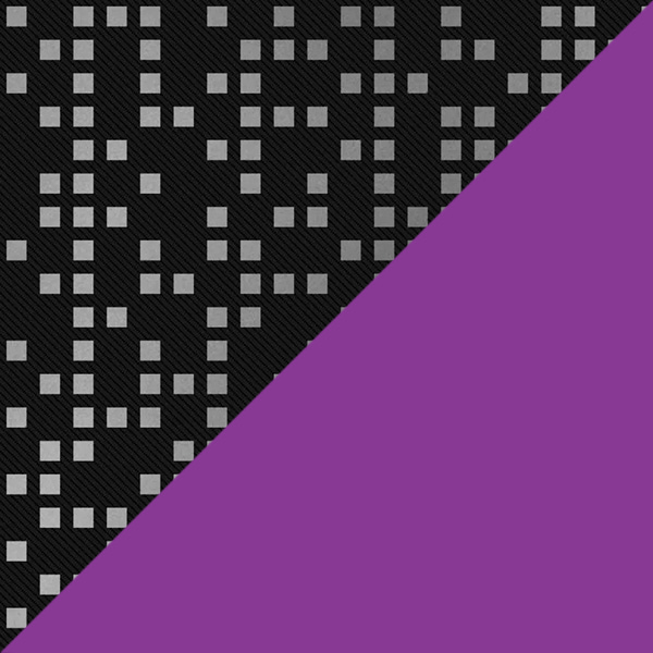 Black Geometric/Plum Striped