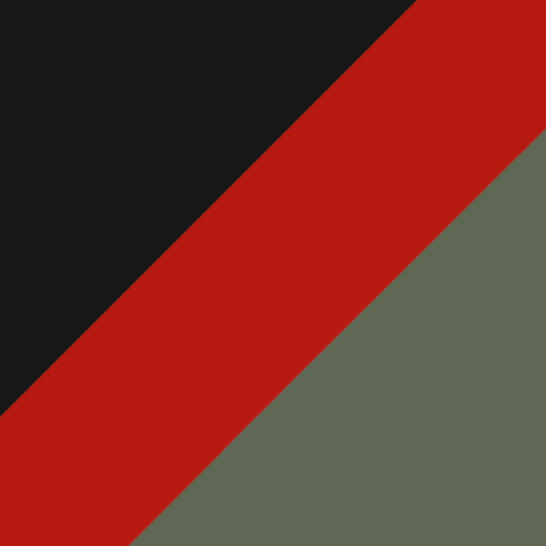 Black on Red / Dark Green