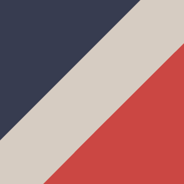 Shiny Navy Blue on White/Red