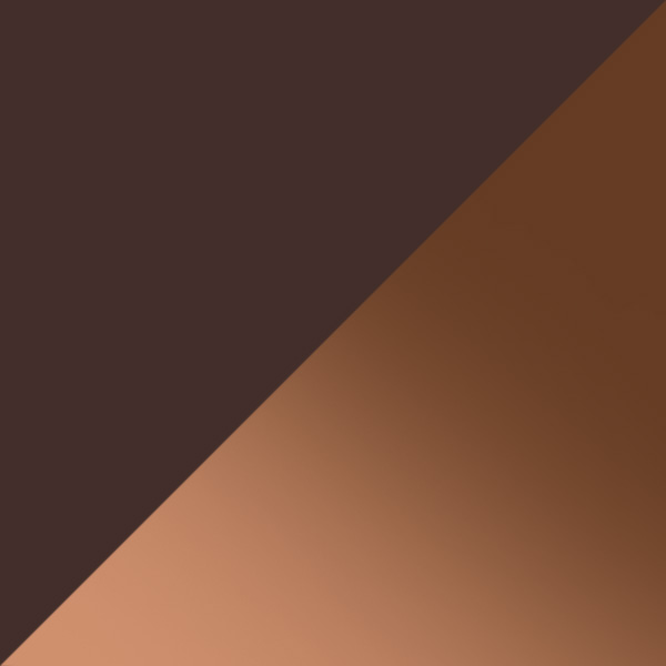 Transparent Dark Brown / Brown Orange Metallic Mirrored