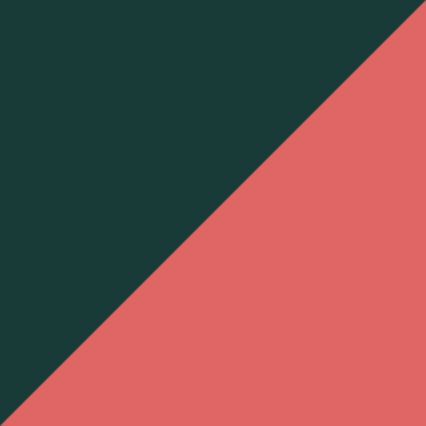 Dark Green on Transparent Light Red