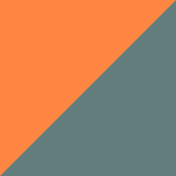 Abstract Orange / Dark Gray Mirrored Blue/Red
