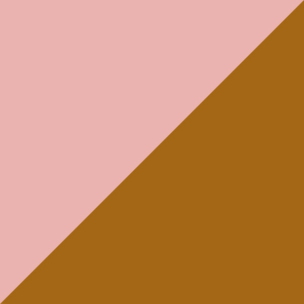 Shiny Rose Gold Metal / Light Brown Gradient Mirrored