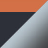 Matte Solid Dark Blue with Orange / Hawaii Seashine