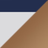 White with Navy Rubber / HCL® Bronze