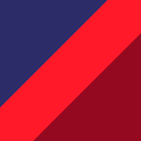 Solid Orchid Blue and Cyclamen Red/Red