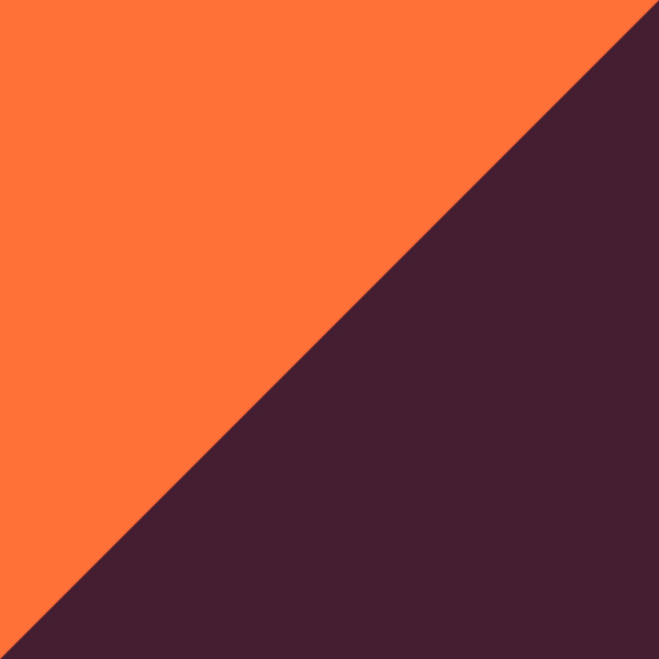 Solid Rust Orange/Transparent Burgundy