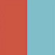 Orange Shiny/Turquoise Satin