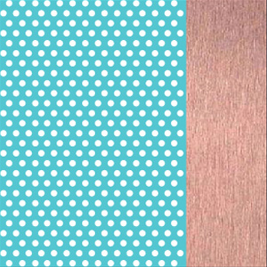 Turquoise Satin Perforated/Or Rose Polished