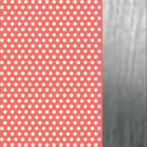 Orange Fluorescent Satin Perforated/Ruthenium Polished