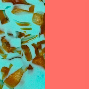 Turquoise Marbled Matte/Orange Fluorescent Satin