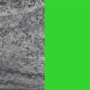 Gray Mouse Marbled Matte/Green Fluorescent Satin