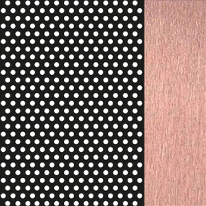Glossy Black Perforated/Polished Rose Gold