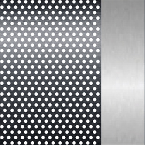 Dark Ruthenium Polished Perforated/Polished Palladium