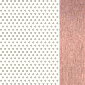 Satin White Perforated/Polished Rose Gold