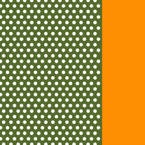 Satin Khaki Perforated/Neon Orange Satin