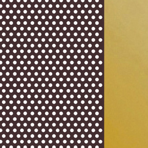 Satin Dark Chocolate Perforated/Polished Yellow Gold