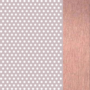 Satin Taupe Gray Perforated/Polished Rose Gold