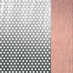 Perforated Polished Ruthenium/Polished Rose Gold