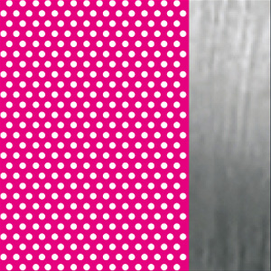 Satin Neon Pink Perforated/Polished Ruthenium