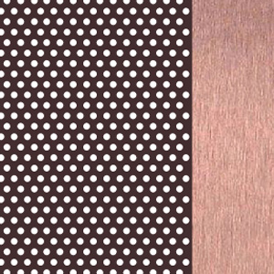 Satin Dark Chocolate Perforated/Polished Rose Gold