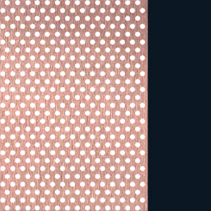 Rose Gold Polished Perforated/Navy Satin