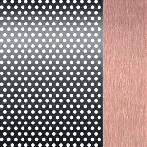Dark Ruthenium Polished Perforated/Polished Rose Gold