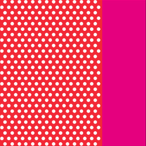 Satin Red Perforated/Neon Pink Satin