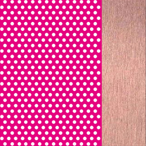 Satin Neon Pink Perforated/Polished Rose Gold