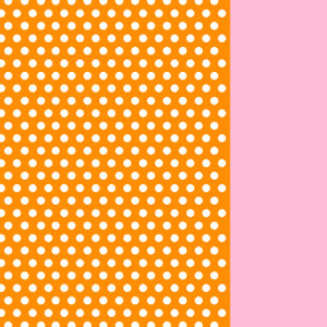 Satin Neon Orange Perforated/Satin Baby Pink